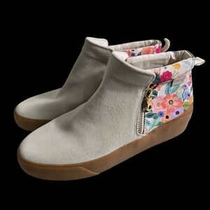 Keds x Rifle Paper Co Platform Sneaker Beige Floral Cooper Suede Garden Party 10
